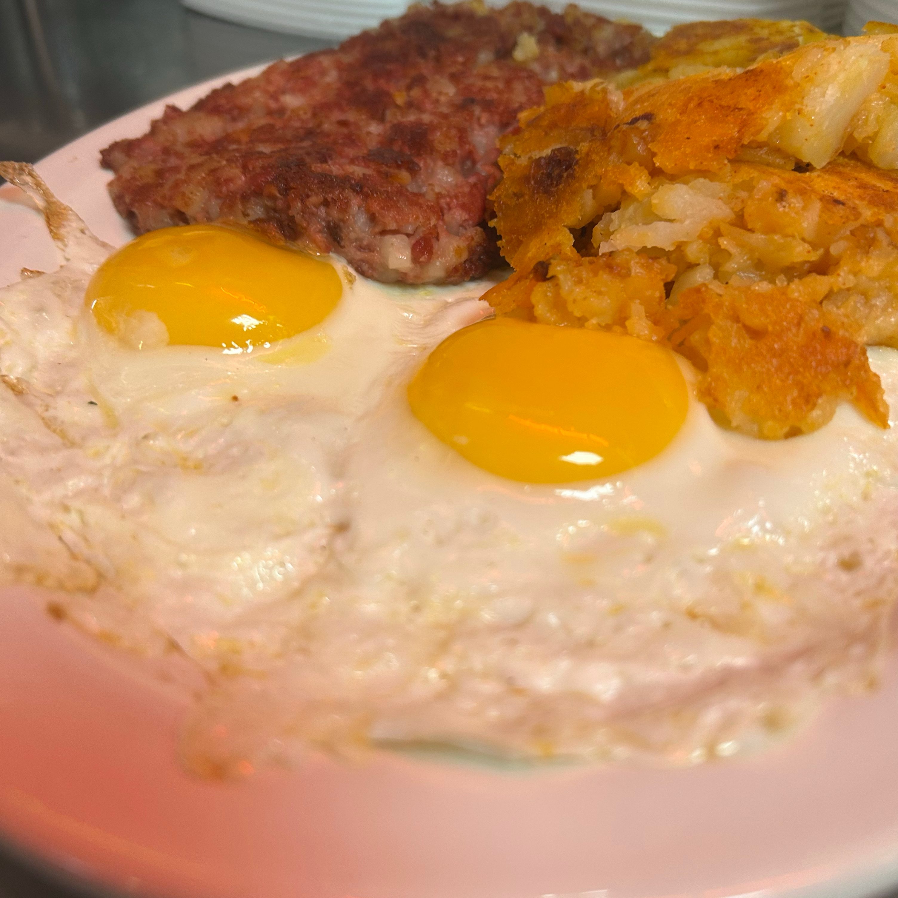 Corned Beef Hash and Eggs.