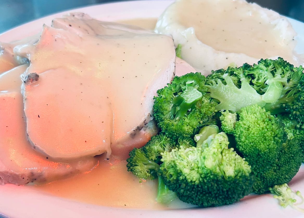 Open Roast Turkey Sandwich.