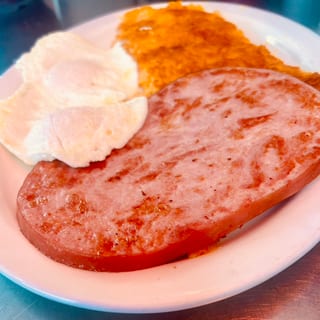 Ham Steak and Eggs