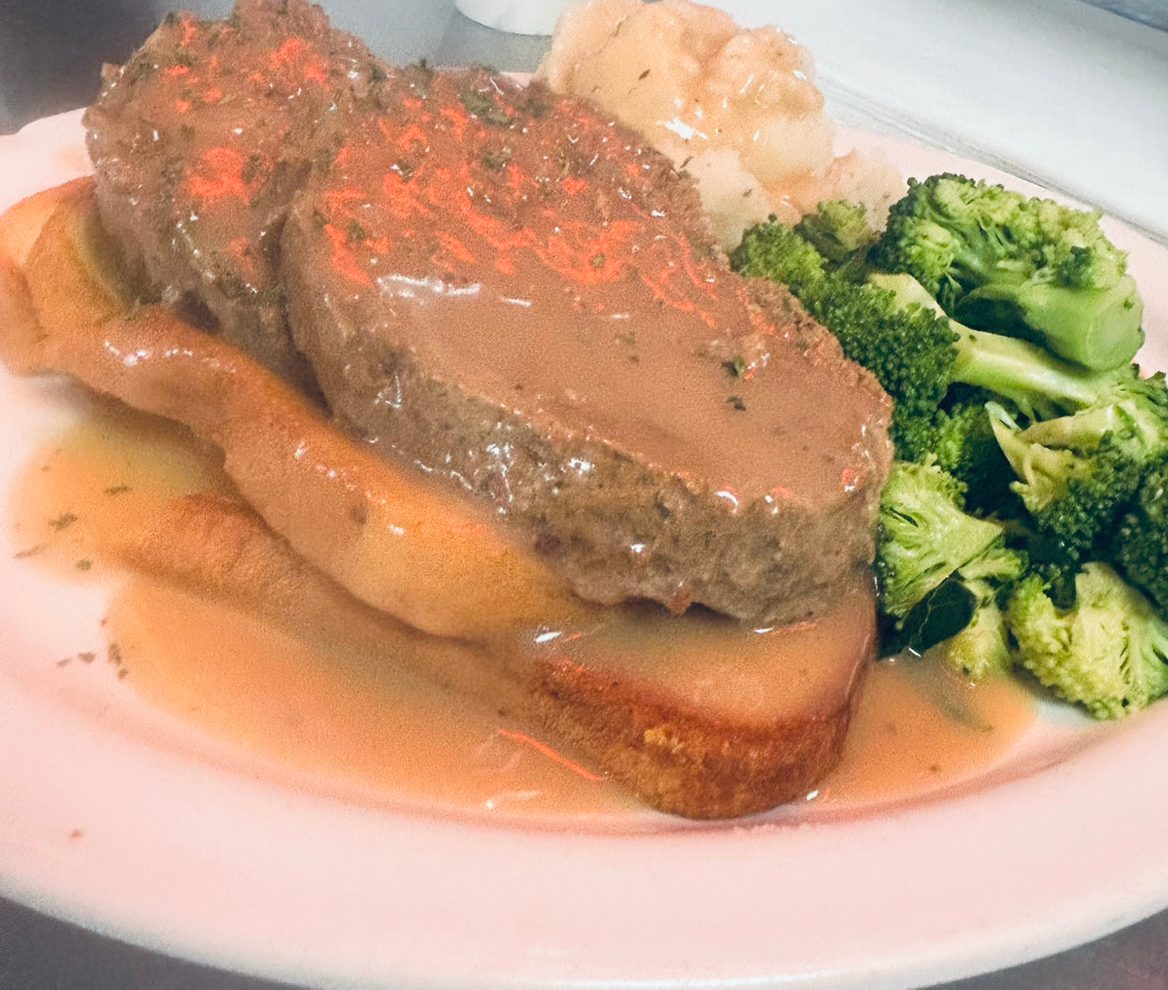 Open Meatloaf Sandwich.