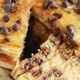 Chocolate Chip Pancakes, One Egg, One Meat